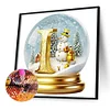 Diamond Painting -DIY Round Drill Xmas Letter I(40x40cm)
