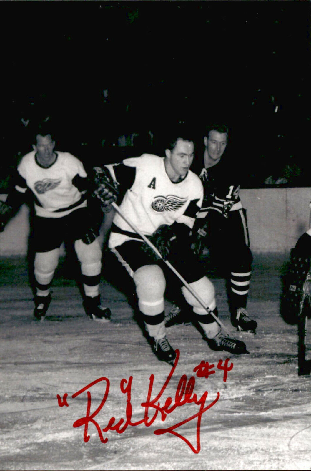 Leonard Red Kelly SIGNED autographed 4x6 Photo Poster painting DETROIT RED WINGS *DECEASED* #4