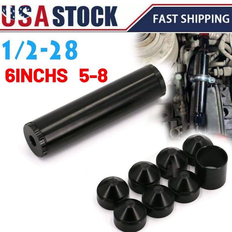UTSAUTO Fuel Filter 1/2 28" 5/8 24'' New Model 6 Inch Aluminum Titanium Black