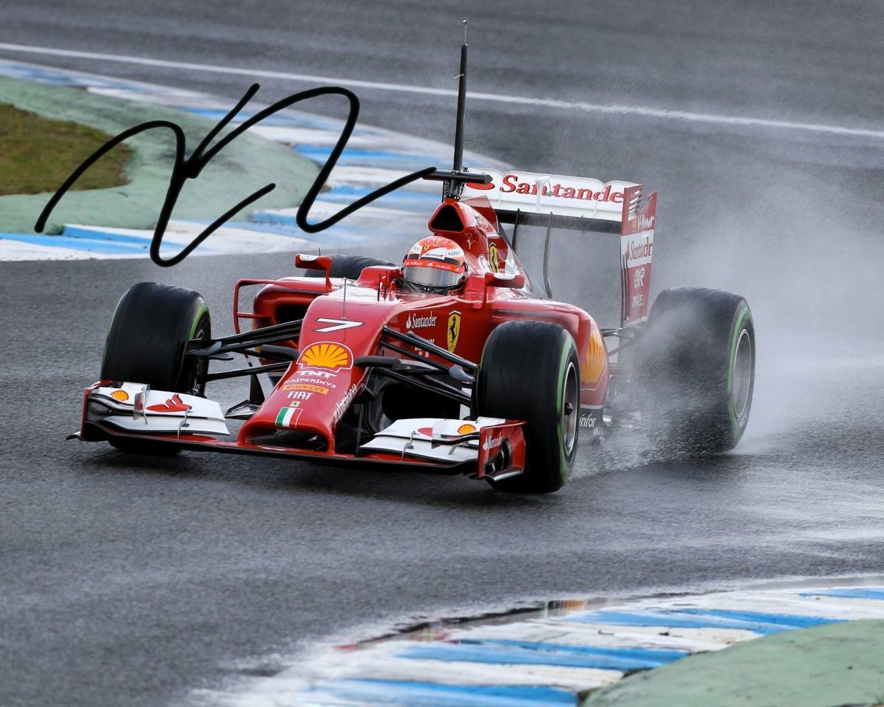 Kimi Raikkonen Formula 1 2014-15 SIGNED AUTOGRAPHED 10 X 8