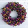 🔥Fall Hot Sale 49% Off🔥Purple, Yellow and Pink Dried Flower Wreath-mysite-Adracos