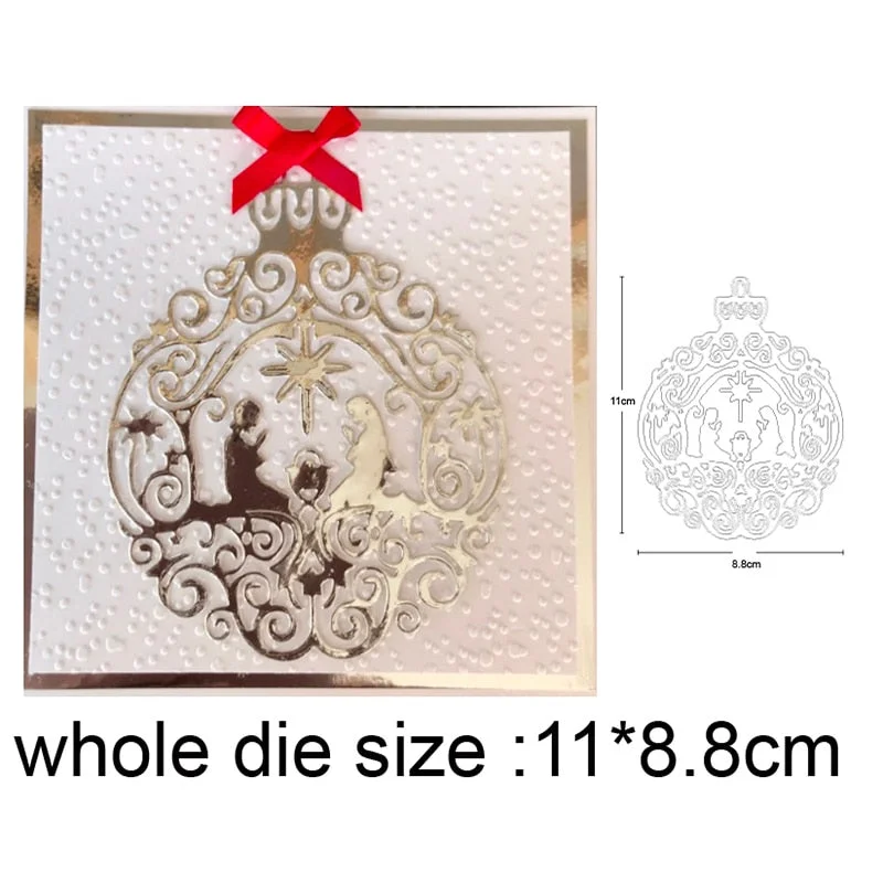 Metal Cutting Dies Cut Die Mold Nativity Ornament Decoration Scrapbooking Dies Craft Album Knife Mould Blade Punch Stencils Dies