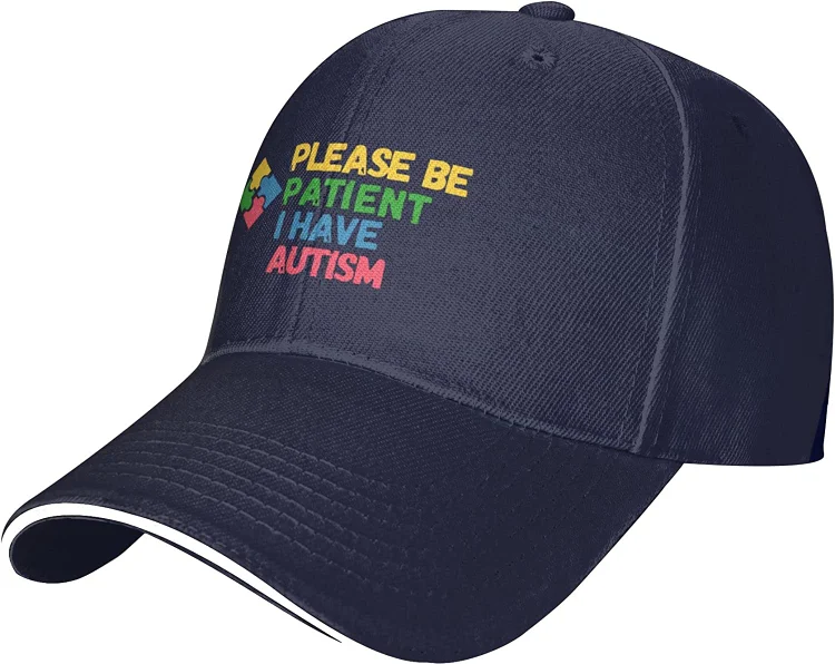 Please Be Patient I Have Autism Hat, Trucker Hat for Men Women Outdoors Snapback Hat
