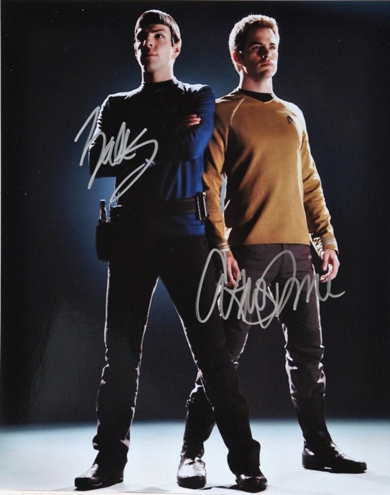 STAR TREK Into DARKNESS Signed Photo Poster painting x2 Chris Pine, Zachary Quinto wcoa