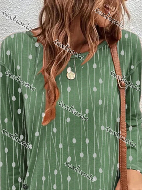 Women Half Sleeve V-neck Solid Color Dress