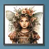 【Clearance Sale】Flowers Butterfly Girl-Paint by Numbers Acrylic Paintingg 40*40CM(Watercolor)