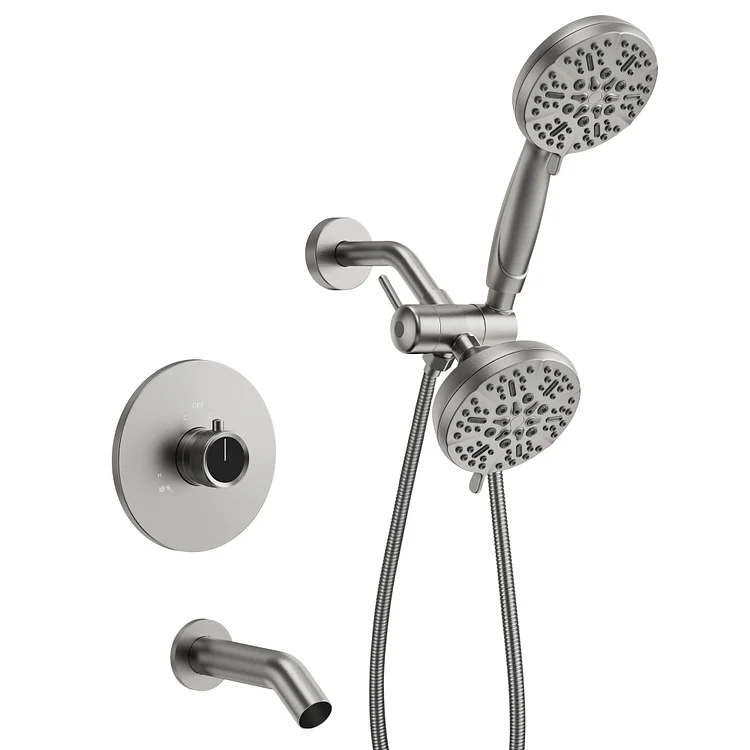EVERSTEIN 3 In 1 High Pressure Shower System in Brushed Nickel