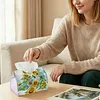 Diamond Painting PU Leather Sunflowers and Dragonfy Tissue Box Holder Desktop Organizer Art Home Office Decor Craft Gift for Women