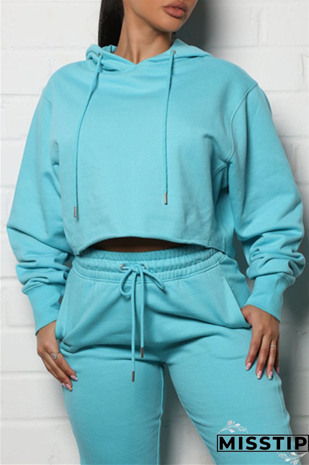 Grey Fashion Casual Solid Basic Hooded Collar Long Sleeve Two Pieces