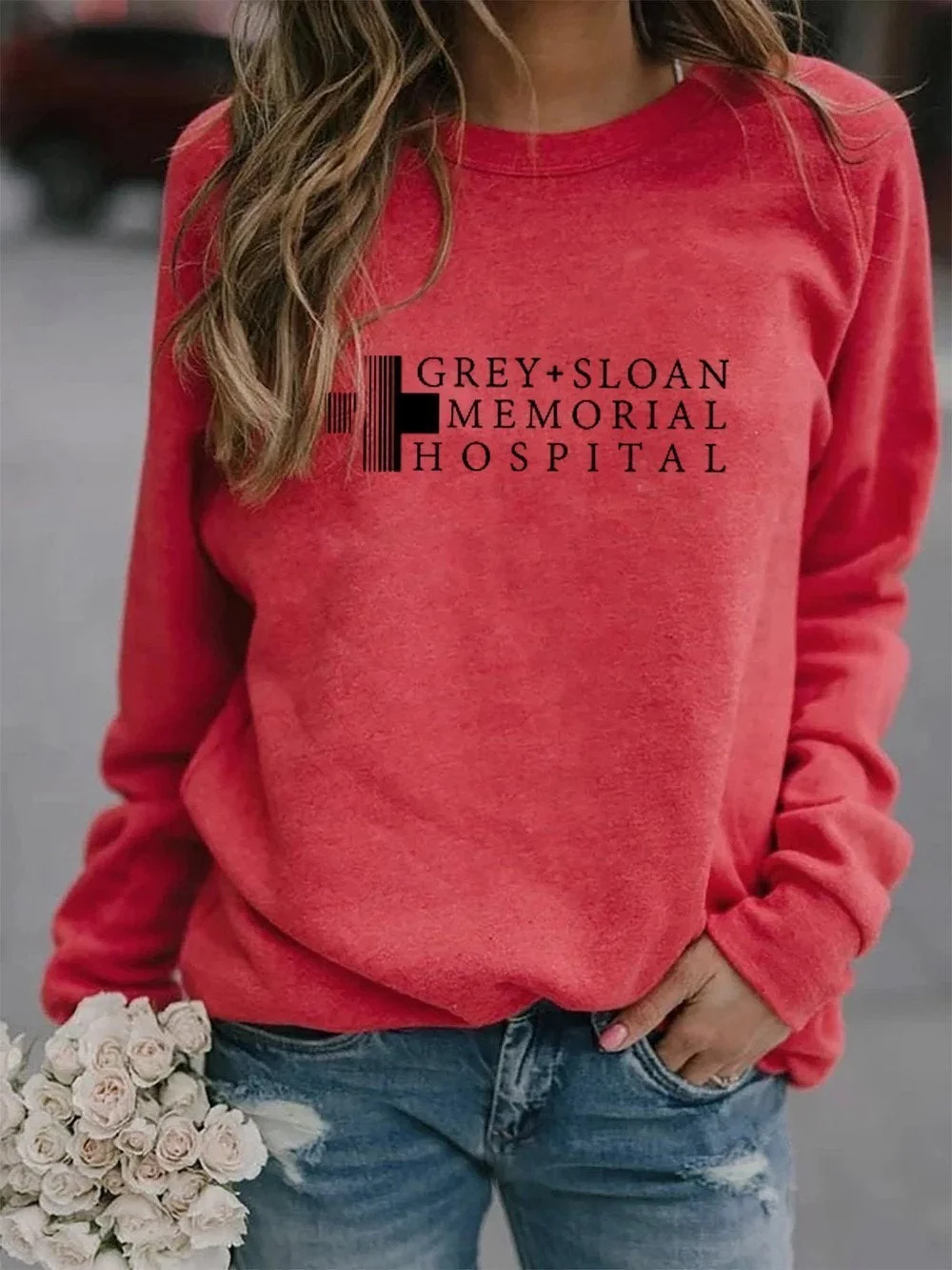 Sloan Memorial Hospital Long Sleeve Sweatshirt Hoodie Sweater