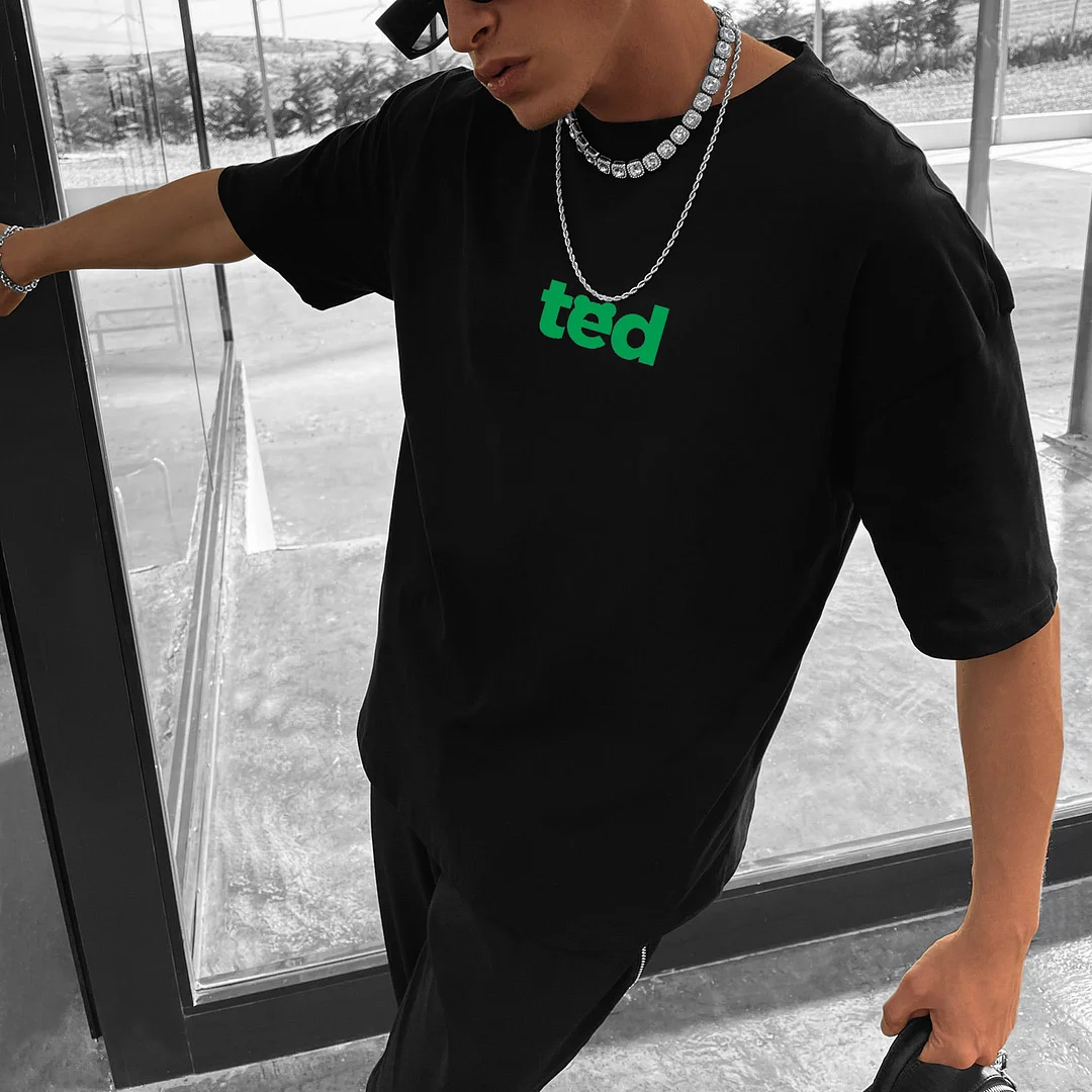 Men's Oversized Fashion Print T-Shirt