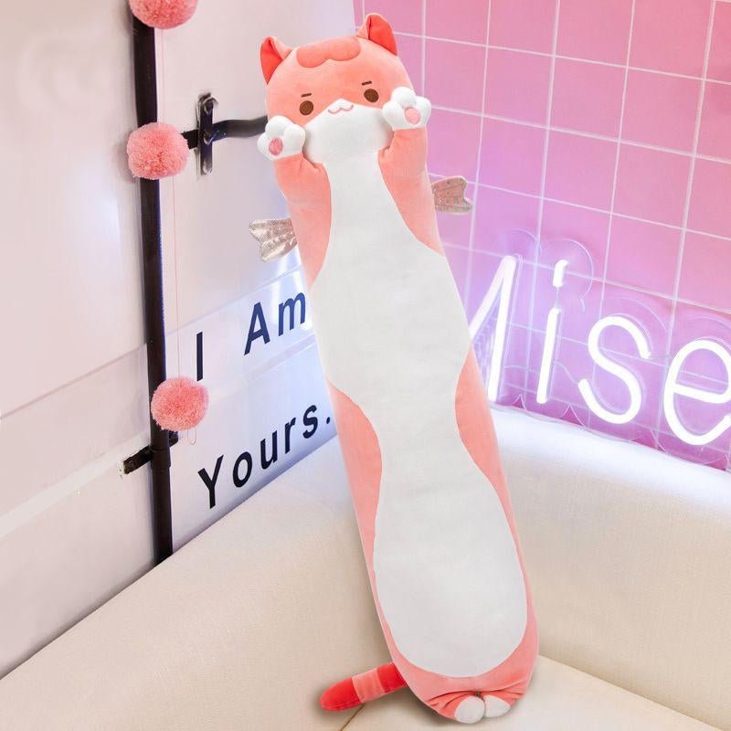 Mewaii® Pink Cute Giant Cat Stuffed Animal Plush Squishy Pillow Soft Toy