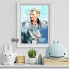 Johnny halliday - 30*40cm - peinture au diamant rond