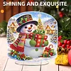 Christmas Snowman Diamond Dot Painting Ornament DIY Double Sided Acrylic