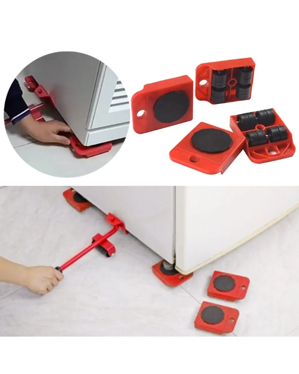 Moves Furniture Tool Transport Shifter Moving Wheel Slider Remover Roller Heavy