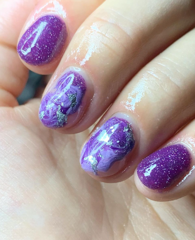 Purple deals marble nail