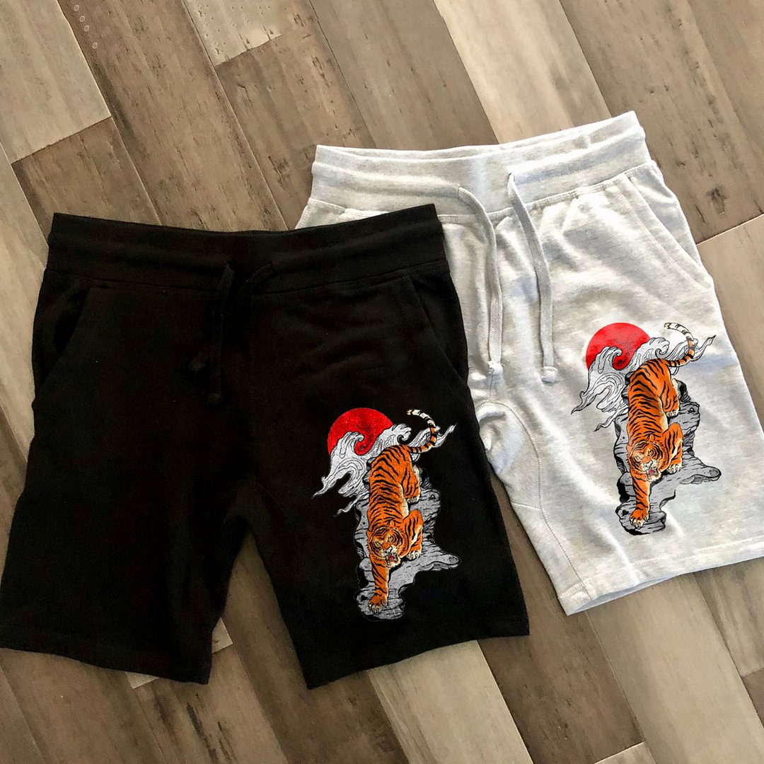 Cartoon tiger casual sports shorts