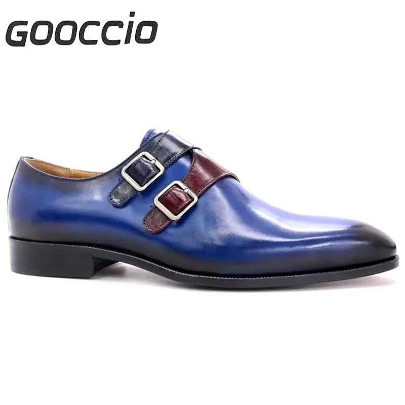FS185 Cowhide Dress Shoes/Monk Shoes For Men GOOCCIO   