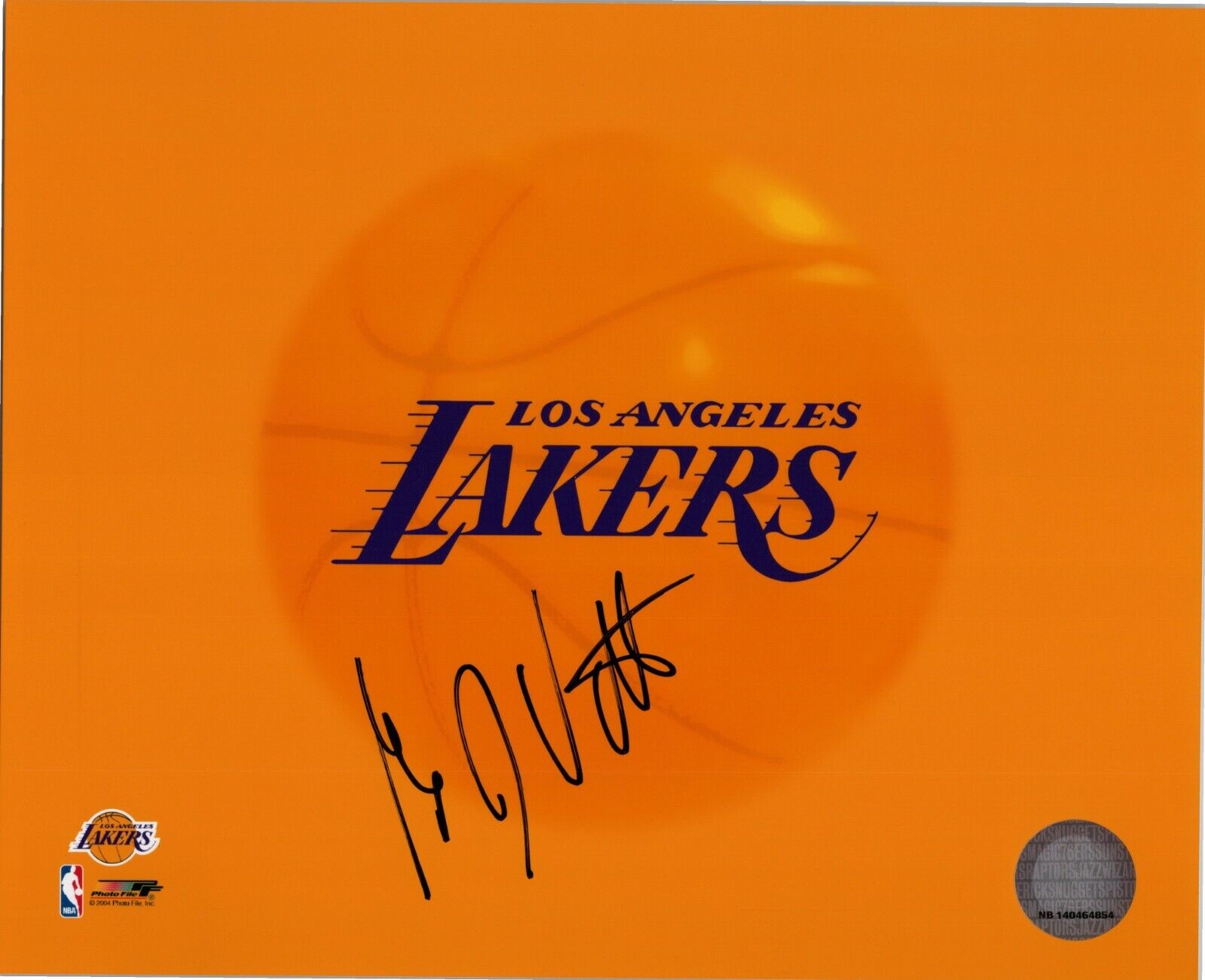 ~~ GARY VITTI Authentic Hand-Signed Los Angeles Lakers