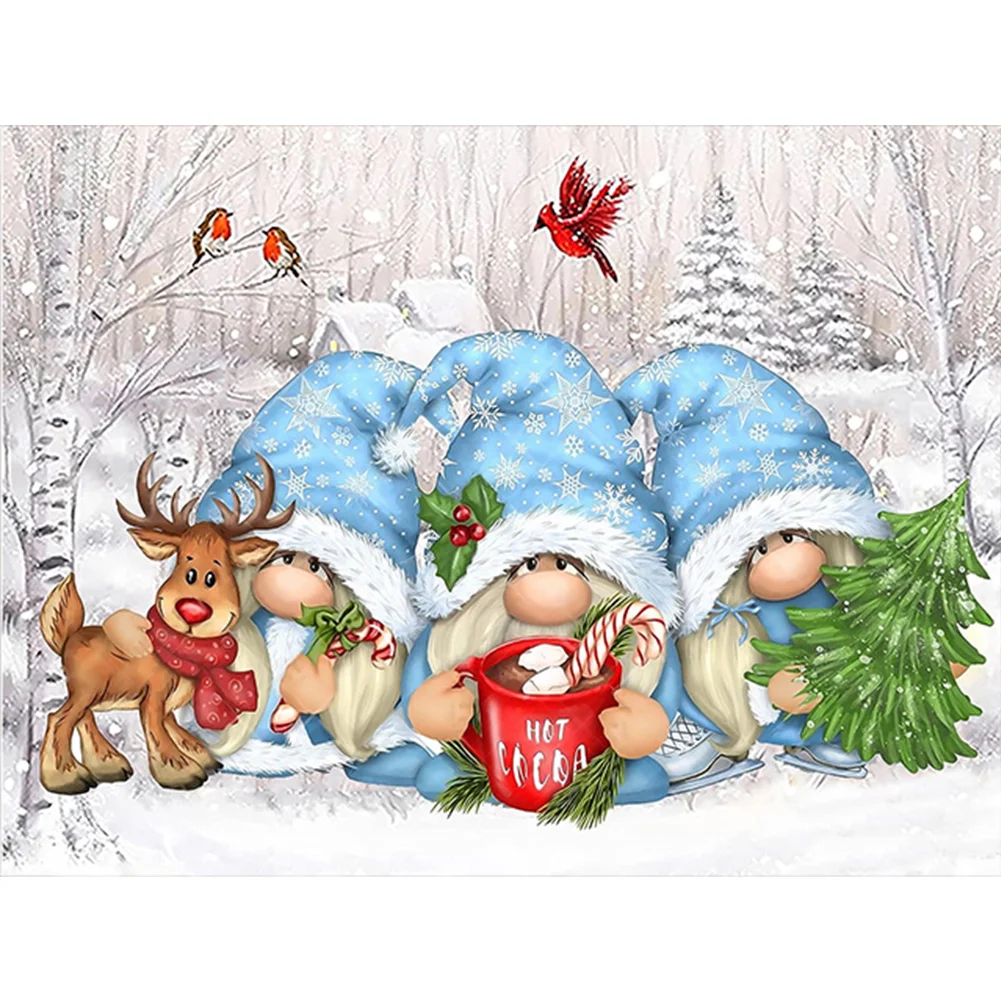 Diamond Painting - Full Square Drill - Winter Gnome(Canvas|40*30cm)