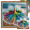 (Multi-Style) Beach Dress Girl-11CT Stamped Cross Stitch 45*45cm