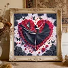 Diamond Painting-DIY Crystal Rhinestone Black Rose Heart Dance Girl(Box Packaging)