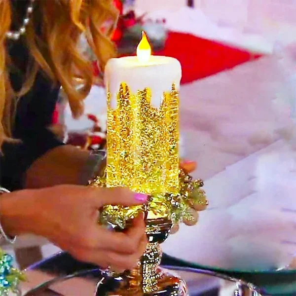 Musedesire LED Christmas Candles  With Pedestal