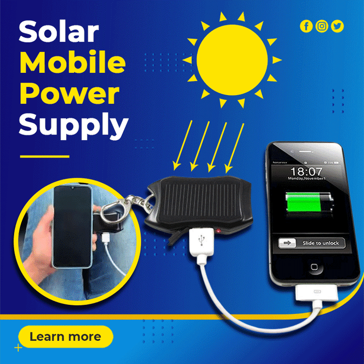 💥1200mAH Solar Power Bank Keychain-👍 BUY 2 GET 1 FREE💥