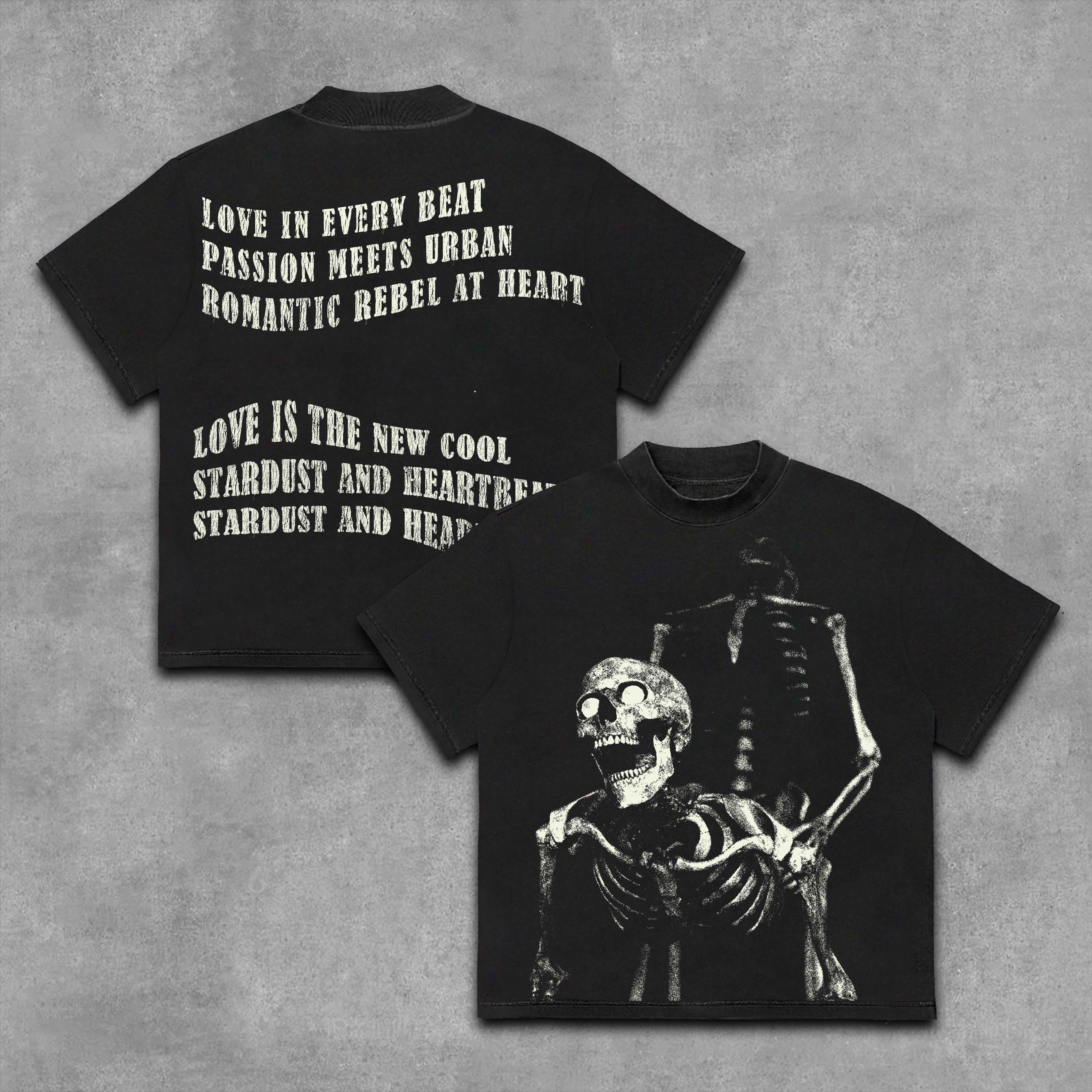 Sopula Eternal Love Bound By Bones Make Vintage Graphics Cotton T-Shirt - Sopula｜Premium Graphic Tees & Graphic Clothing