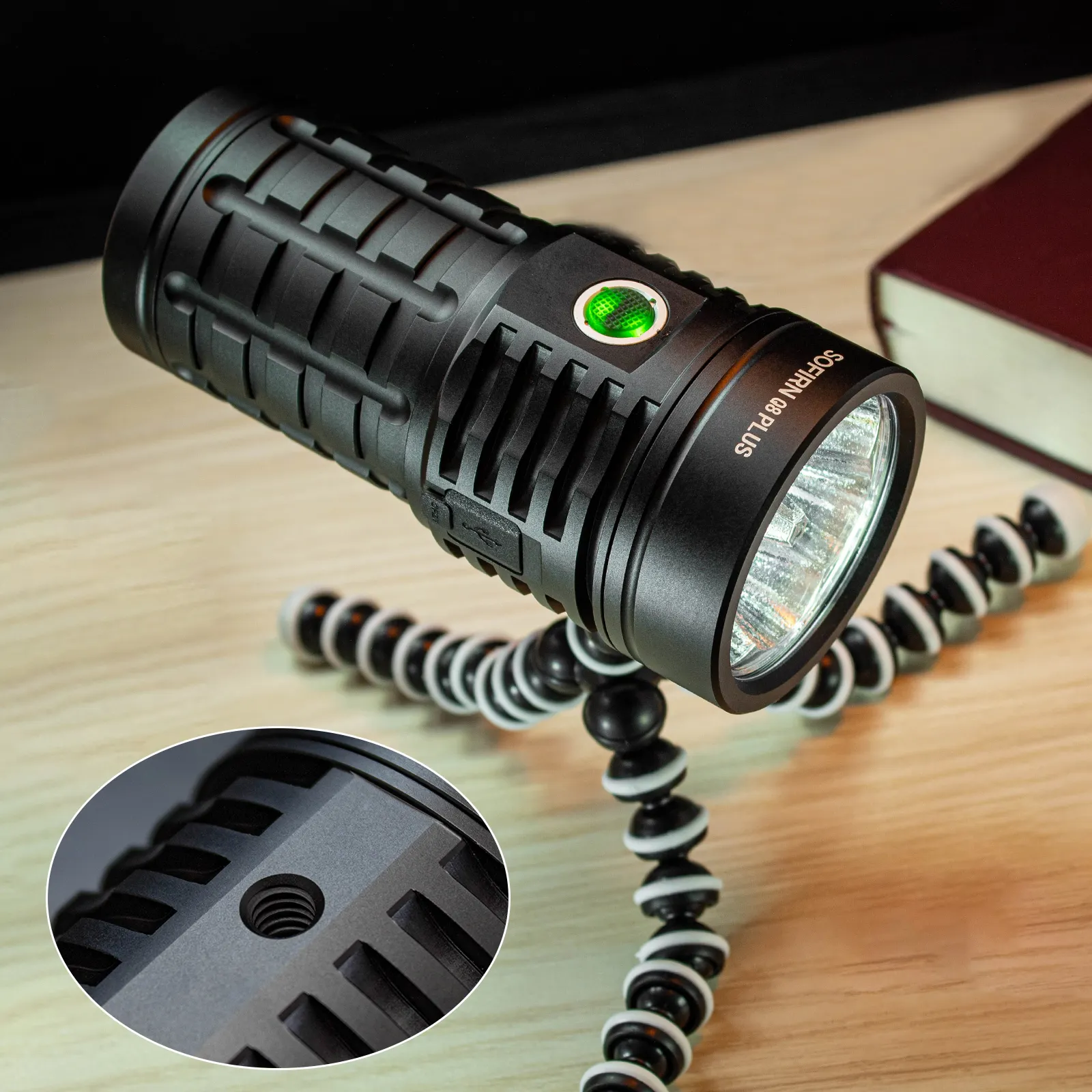 High Lumen Rechargeable Flashlight 16000 Lumen | SOFIRN Q8 Plus