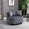 Cchcompanies Matthias Plush Velvet Barrel Chair with Solid Wood Legs - Available in 3 Colors