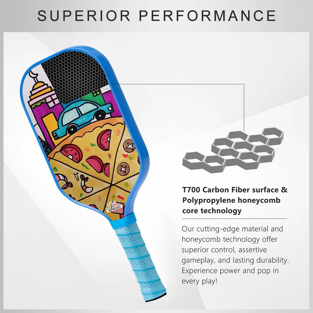 Original Paddle (16mm) T700 Sandblasted Carbon Fiber-Whimsical Whack