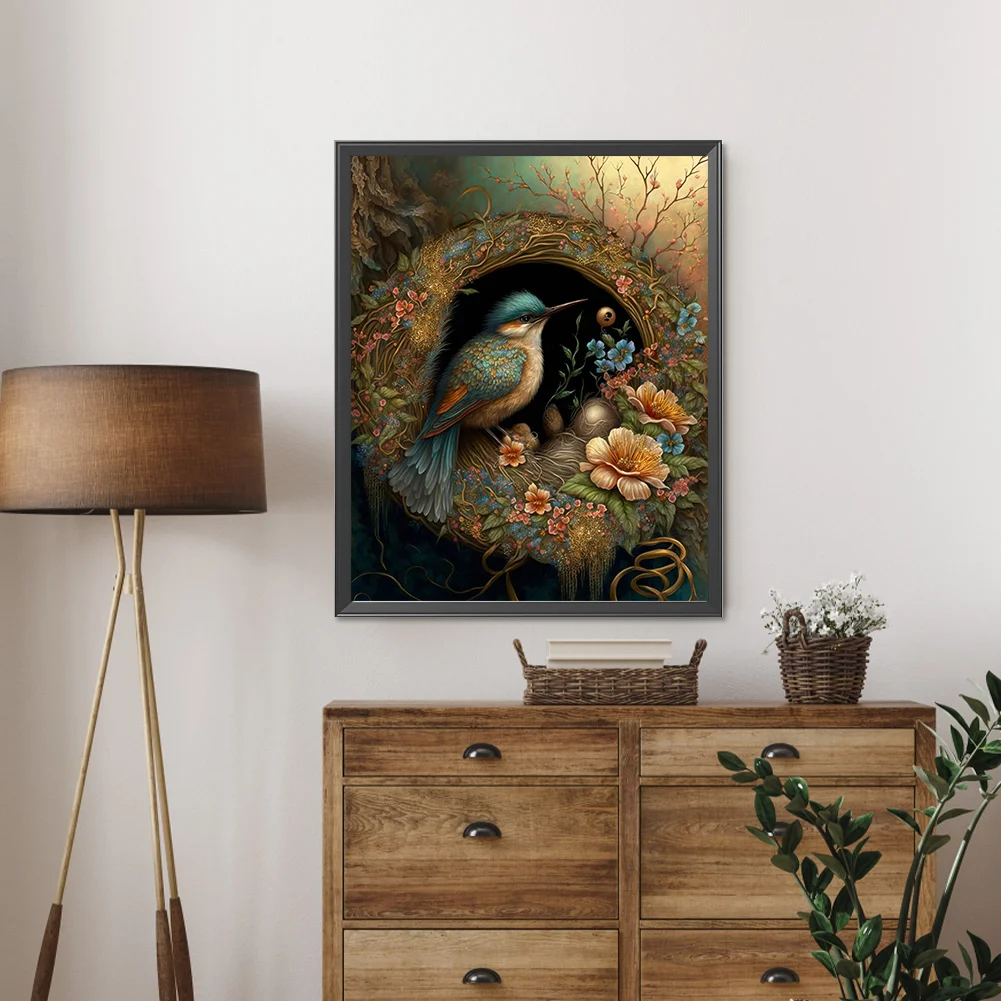 Partial AB Diamond Painting - Full Round Drill - Bird Nest(Canvas|45*55cm)