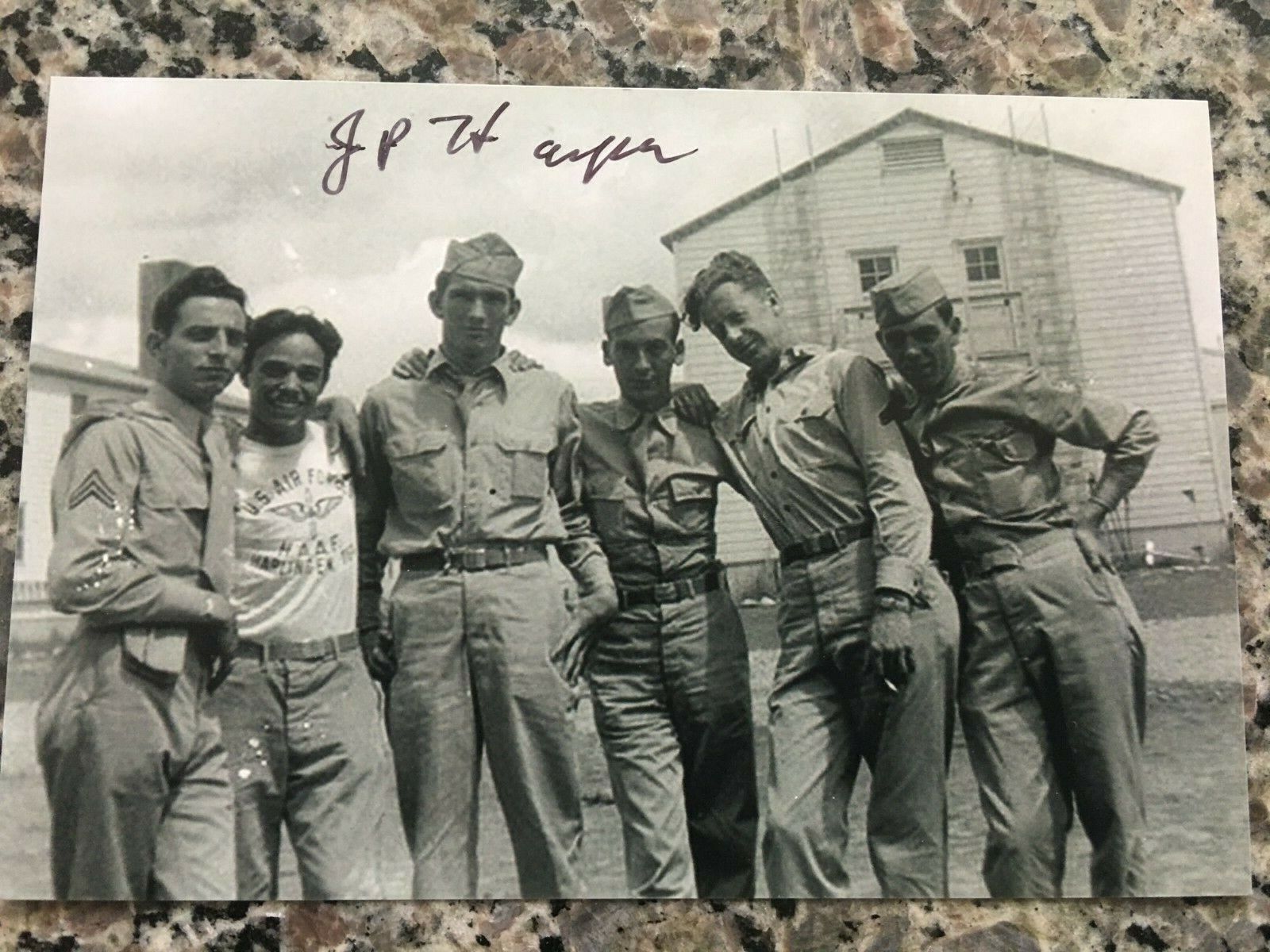 JOHN PAUL HARPER 8TH AF 492ND BG B-24 GUNNER,STALAG LUFT 4 POW SIGNED Photo Poster painting