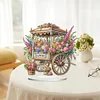 (US Only)2D Flat Print Flower Cart Light DIY Diamond Painting Desktop Decorations