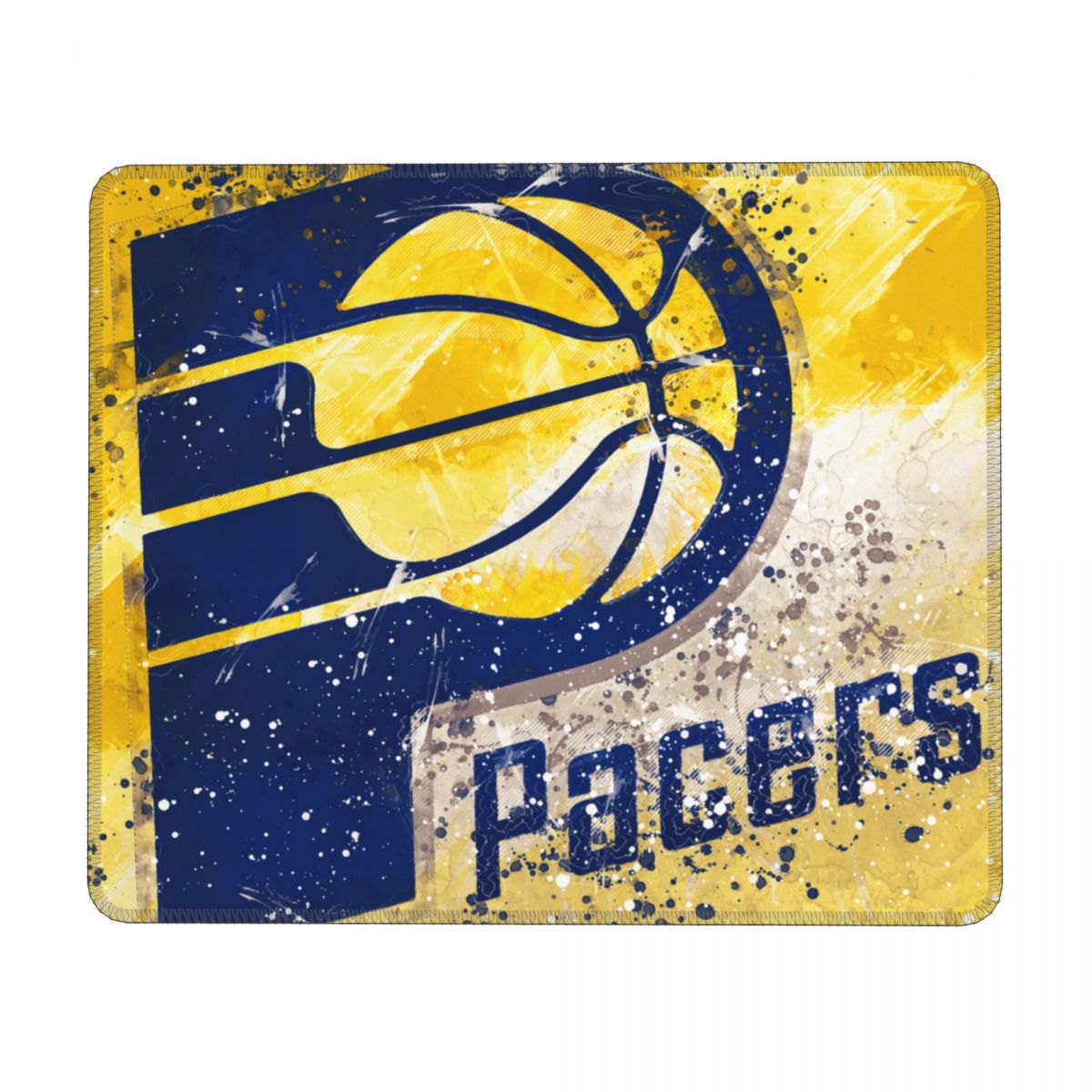 Indiana Pacers Abstract Square Gaming Mouse Pad with Stitched Edge