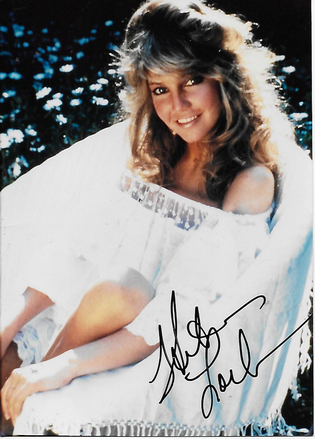 Heather Locklear Original Autographed Photo Poster painting 5x7