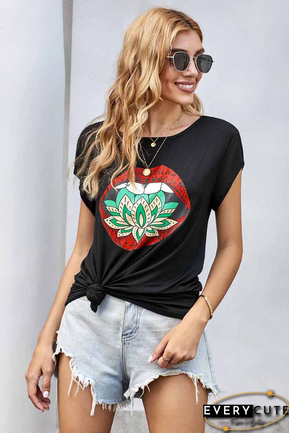 Lotus Kiss Elevado Black Tee