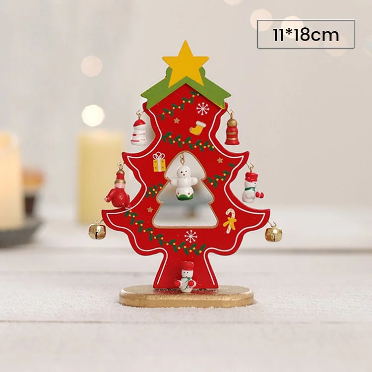 DIY Wooden Mini Christmas Tree Set(Include The Ornaments) VangoghDress
