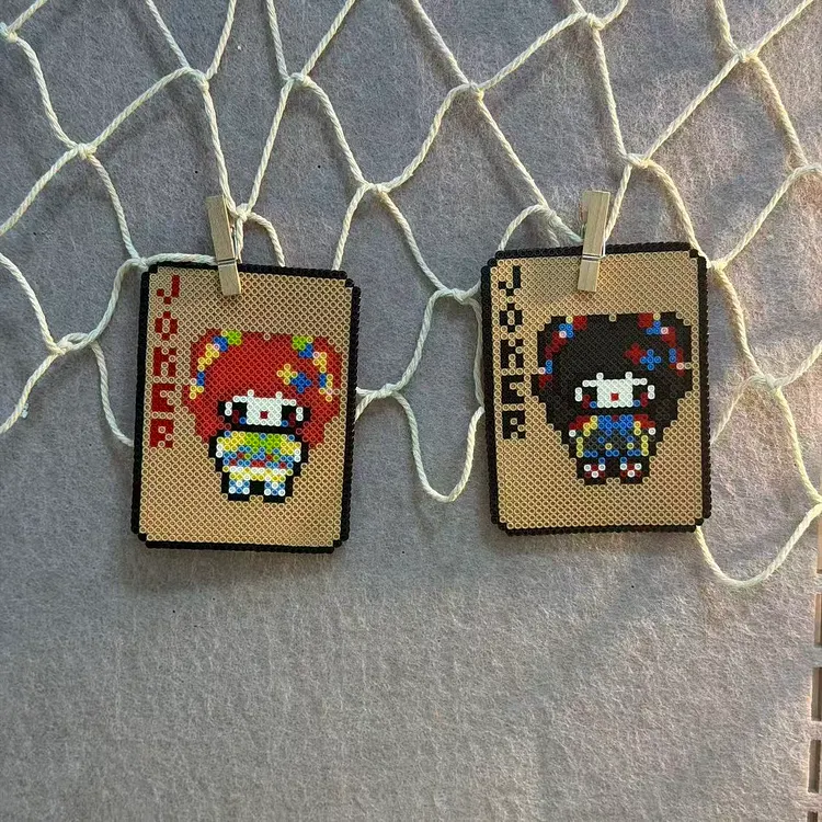 Red & Black Joker Kitty Digital Pattern 