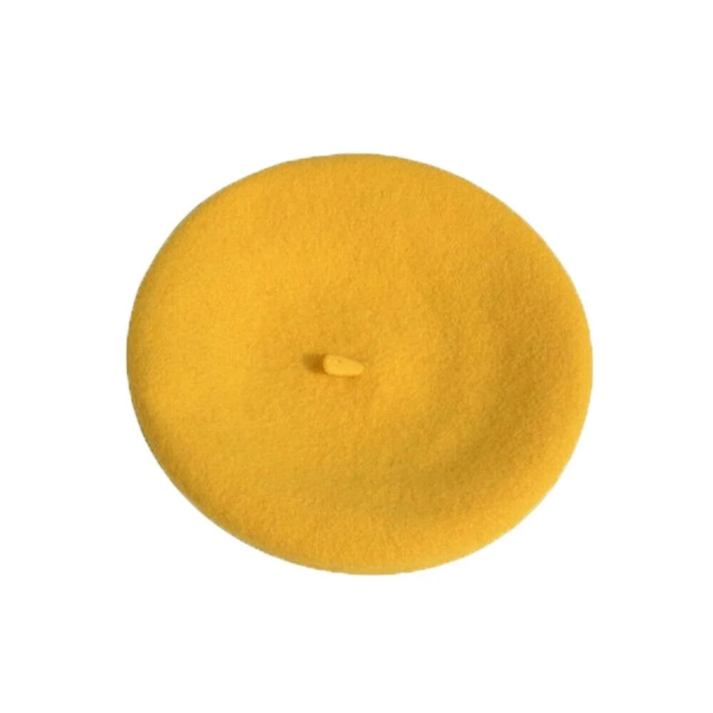 French Style Vintage Unisex Women Men Wool Warm Plain Beret Beanie Hat Cap Hot Selling Dropshipping