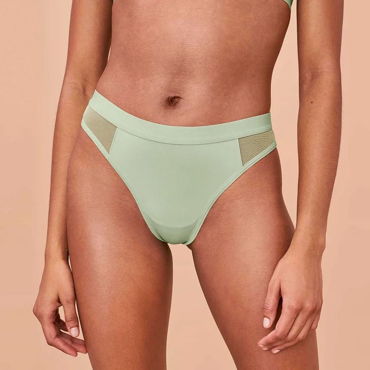 Mesh All You Thong Pistachio