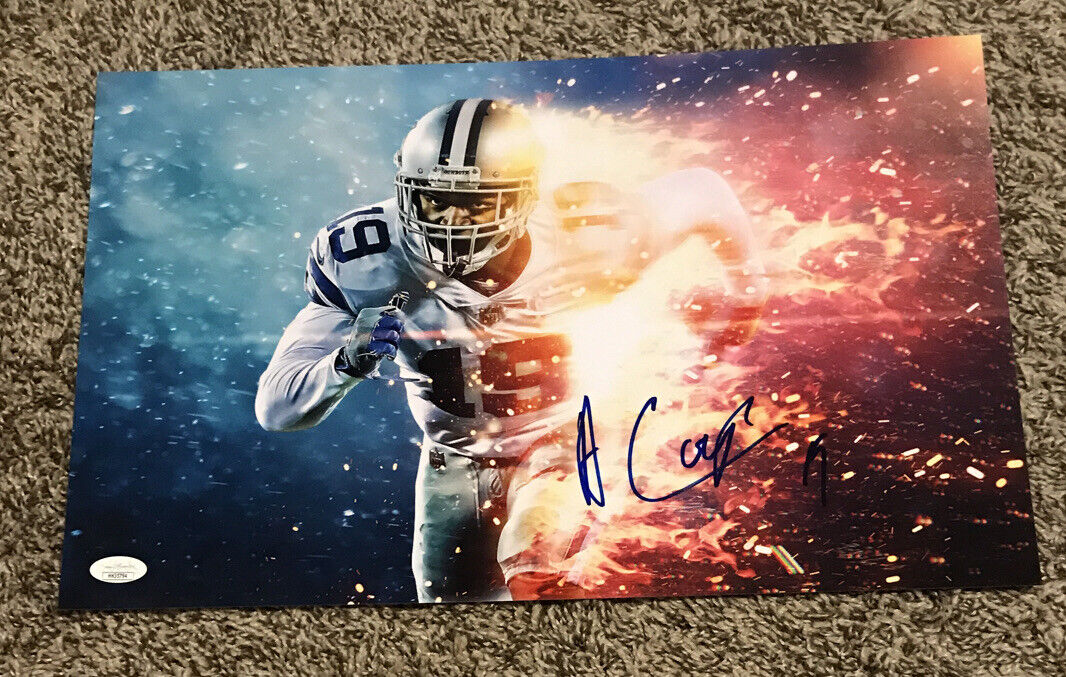 Amari Cooper Autographed/Signed Dallas Cowboys 11x17 Photo Poster painting JSA COA