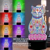 DIY Diamond Painting 7 Color Night Light Lamp Home Decoration Ornament Gift Kit(Cat)