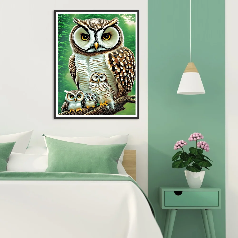 Diamond Painting - Full Round Drill - Owl(30*40cm)