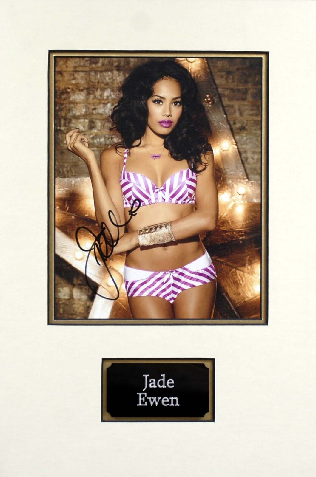 Jade EWEN Signed & Mounted 10x8 Photo Poster painting AFTAL COA The Sugarbabes Sexy Picture