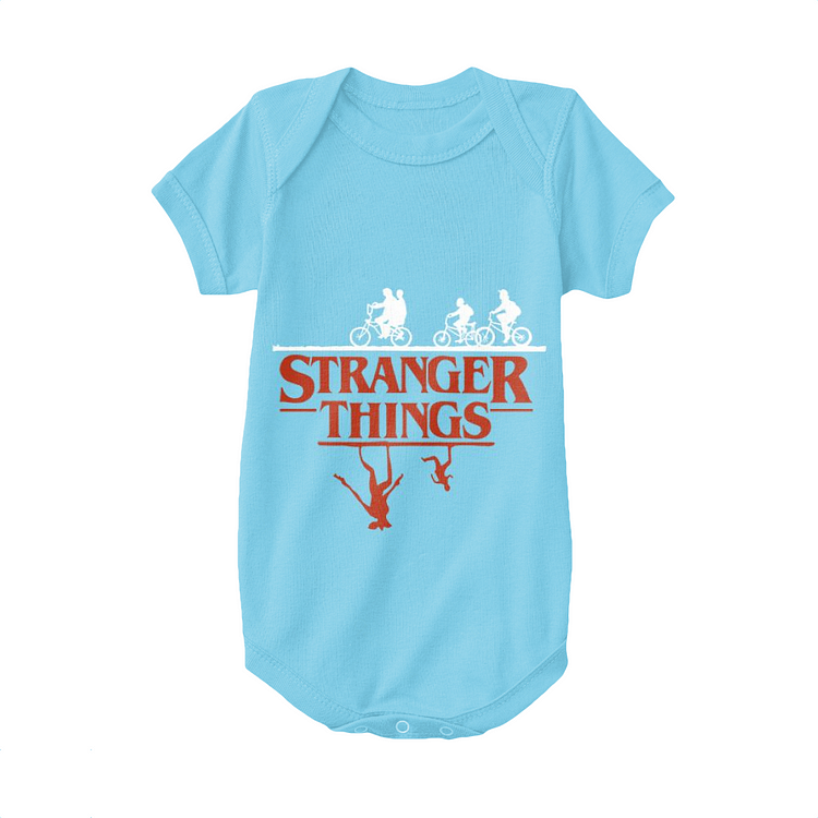 Chased By Demogorgon At The Upside Down, Stranger Things Baby Onesie