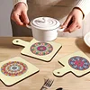 4Pcs Diamond Painting Mandala Placemats Rhinestone Table Mats for Adults