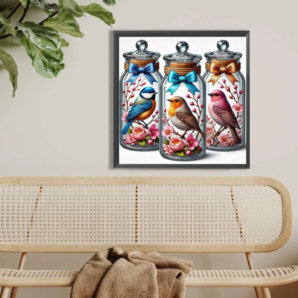 Diamond Painting - Full Round Drill - Bottle Bird(Canvas|40*40cm)