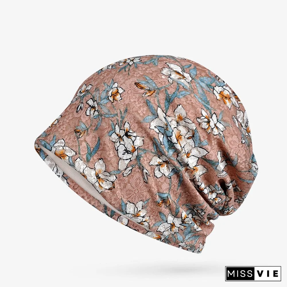 Women's Floral Printed Hat Cap